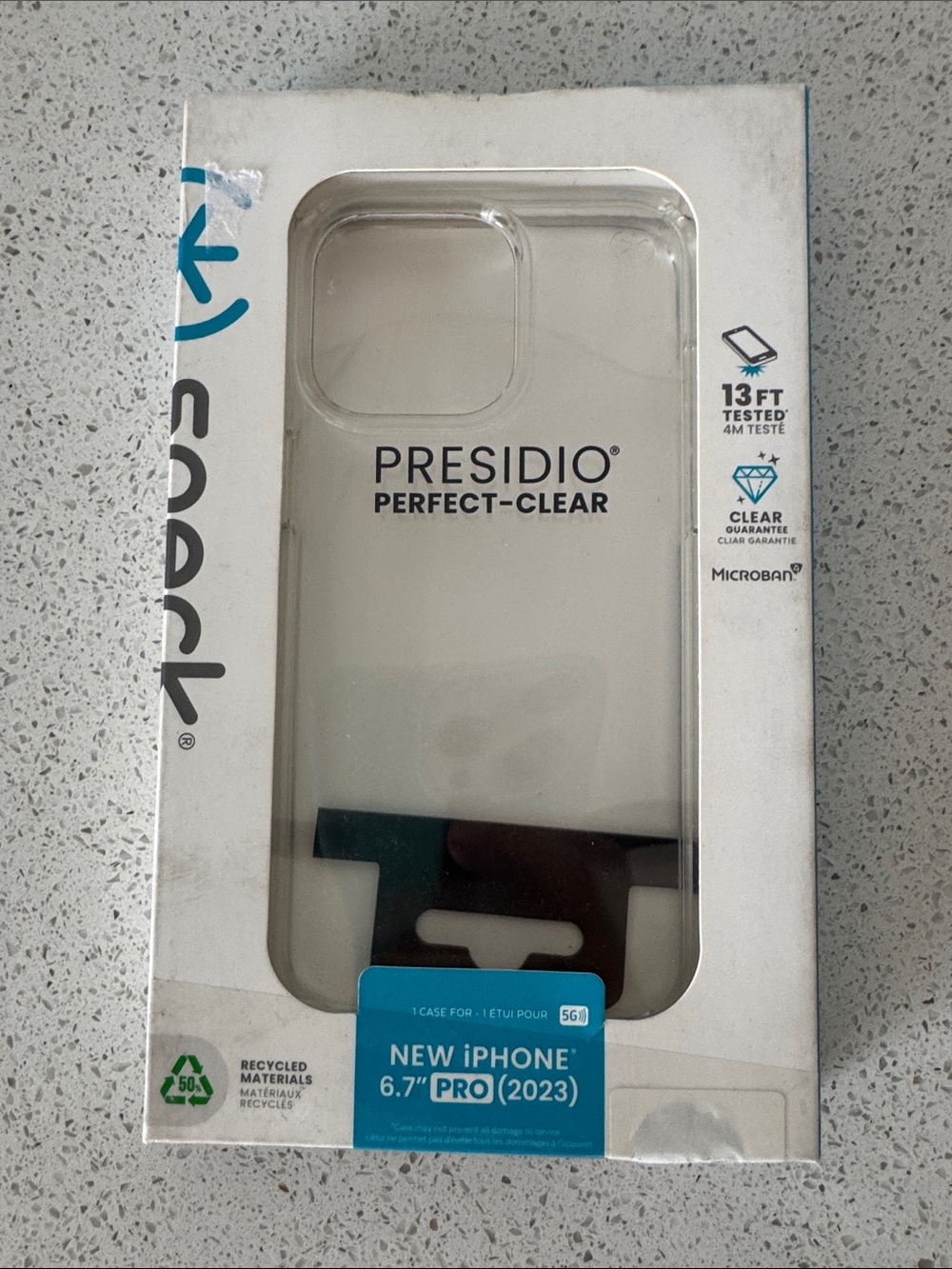 Speck Presidio Perfect-Clear Case - Clear for iPhone 6.7" Pro (2023)